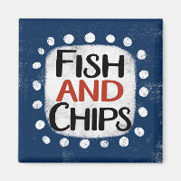 Aimant Réfrigérateur Poisson Et Chips