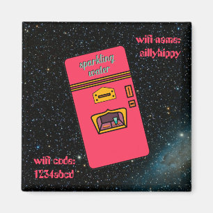 Aimant réfrigérateur rétro des années 1960 dans l'espace