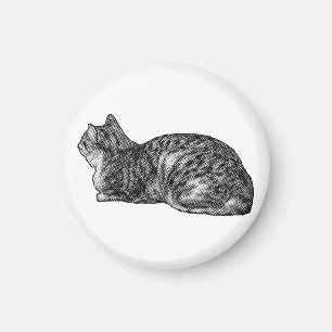 Aimant Réfrigérateur Tabby, Poches Tucées