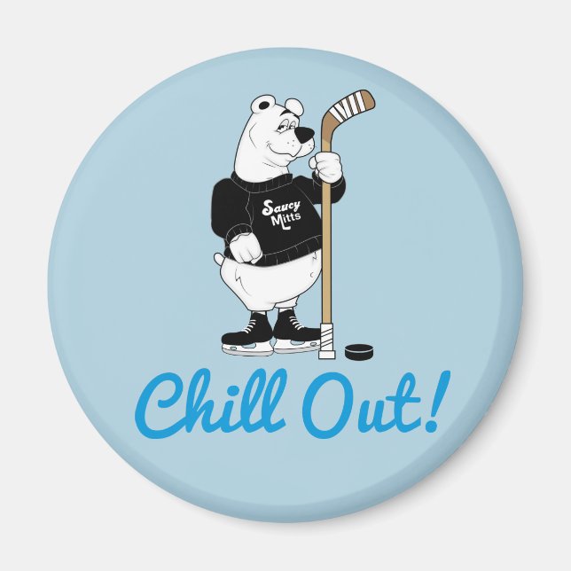 Aimant Refroidir ! Hockey Polaire Bear Hockey (Devant)