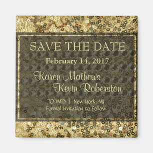 Aimant Regard de parties scintillantes de diamant et d'or