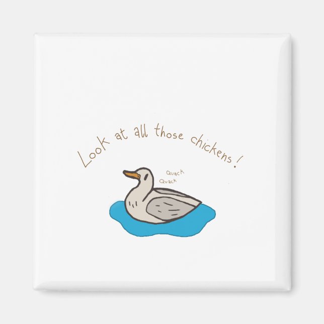 Aimant Regarde tous ces poulets ! (Devant)