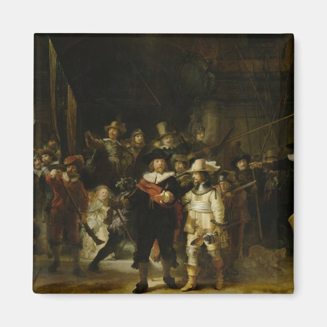 Aimant Regarder la nuit, Rembrandt van Rijn (Devant)