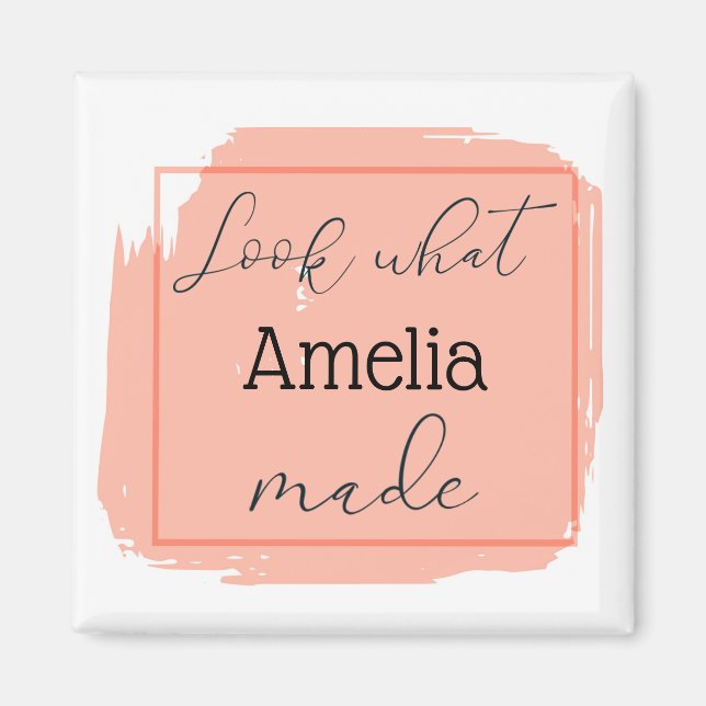 Aimant Regardez Ce Que J'Ai Fait Personnalisé (Devant)