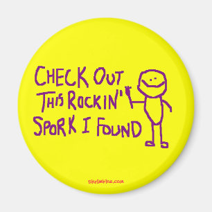 Aimant Regardez Ce Spork Rockin Que J'Ai Trouvé