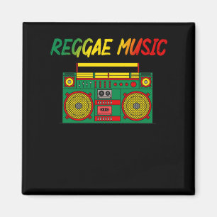Aimant Reggae Music Lover coloré Jamaïque Cassette Radio
