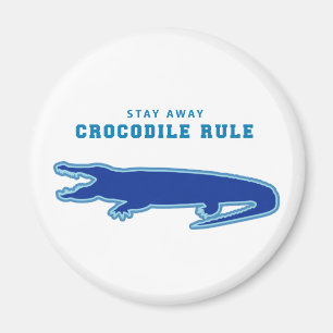 Aimant Règle du crocodile (bleu)