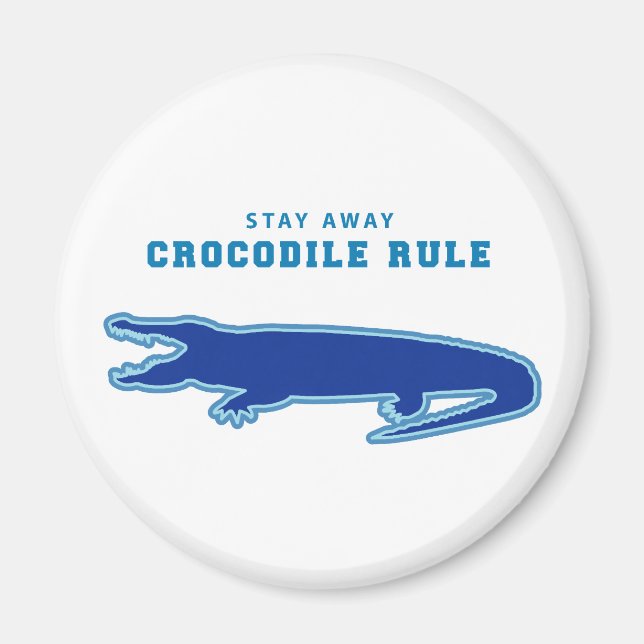 Aimant Règle du crocodile (bleu) (Devant)