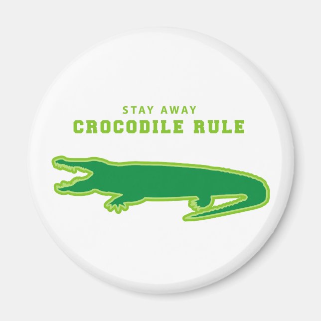 Aimant Règle du crocodile (vert) (Devant)