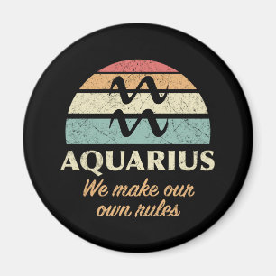 Aimant Règles amusantes de Zodiac Aquarius