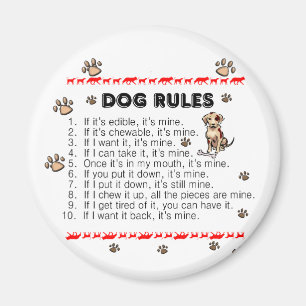 Aimant Règles de chien