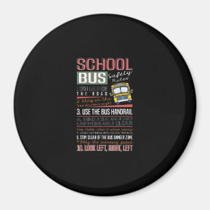 Aimant Règles de sécurité des autobus scolaires T , Condu