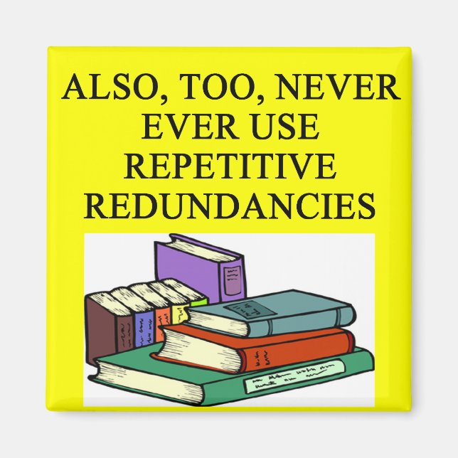 Aimant règles drôles pour les écrivains (Devant)