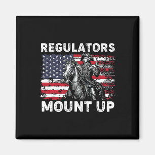 Aimant Régulateurs Rétro Montez Drôle Drapeau Usa Cowboy