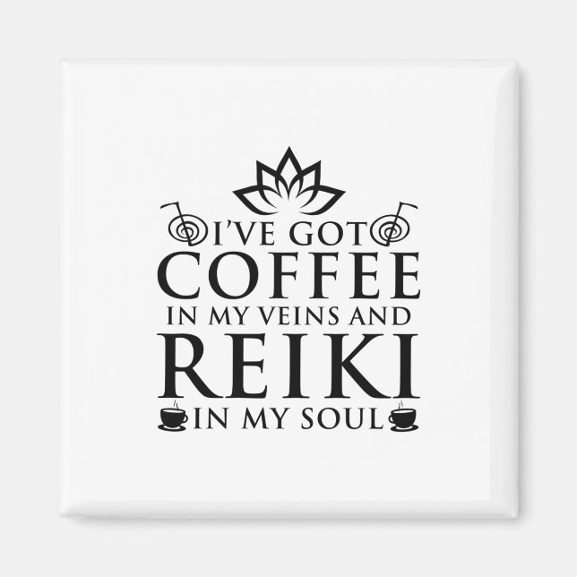 Aimant Reiki & Coffee | Reiki Master Esoteric Reiki Toxit (Devant)