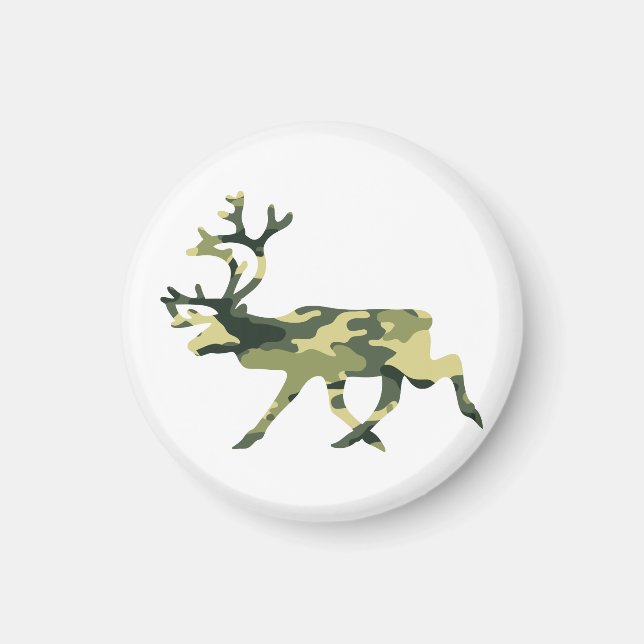 Aimant Reindeer / Caribou Woodland Camouflage / Camo (Devant)