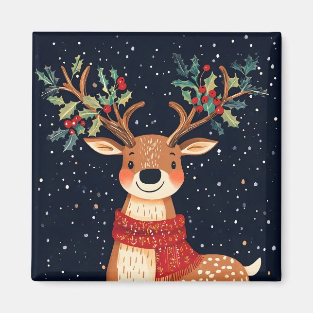 Aimant Reindeer Starry Noël Twinkle soir (Devant)