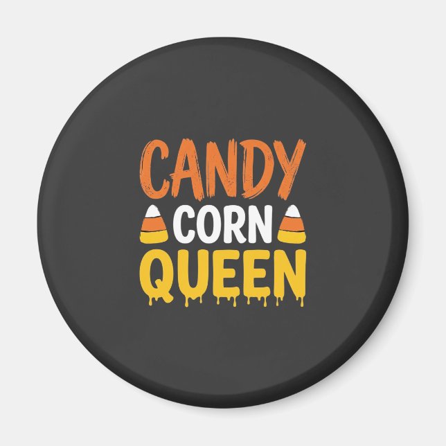 Aimant Reine Candy Corn Graphique Halloween_1 (Devant)