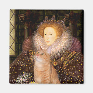 Aimant Reine - Chat tigré orange 46