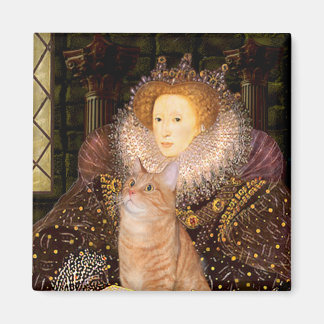 Aimant Reine - Chat tigré orange 46