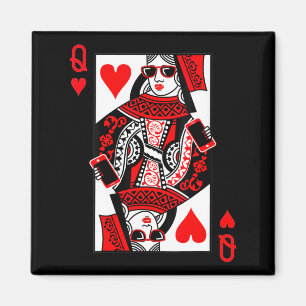 Aimant Reine de Coeur pour Femmes - Saint-Valentin Vintag