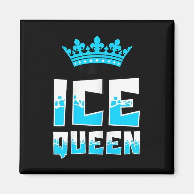 Aimant Reine de glace Graphique Pêche sur glace Pêcheur C (Devant)