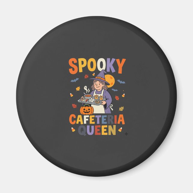 Aimant Reine de la cantine d'Halloween (Devant)