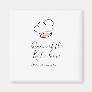 Aimant Reine de la cuisine chef cuisinier ajouter nom cou