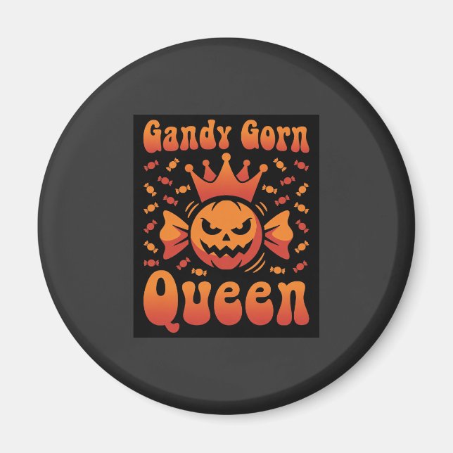 Aimant Reine de maïs de bonbons d'Halloween Design Vector (Devant)