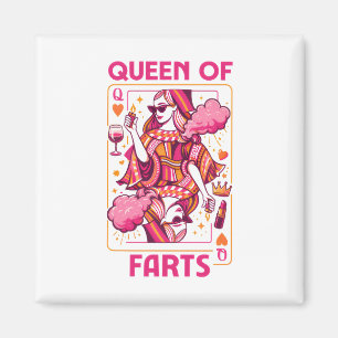 Aimant Reine des pets humour royal flatulence pet