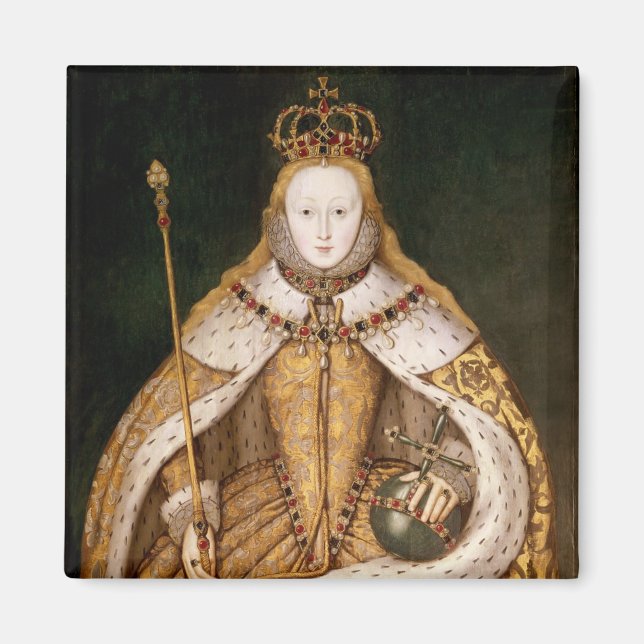Aimant Reine Elizabeth I à Coronation Robes (Devant)