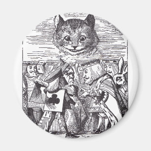 Aimant Reine et chat de Cheshire