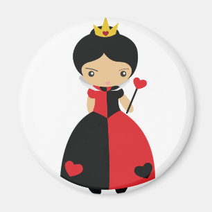 Aimant Reine mignonne de KRW des coeurs