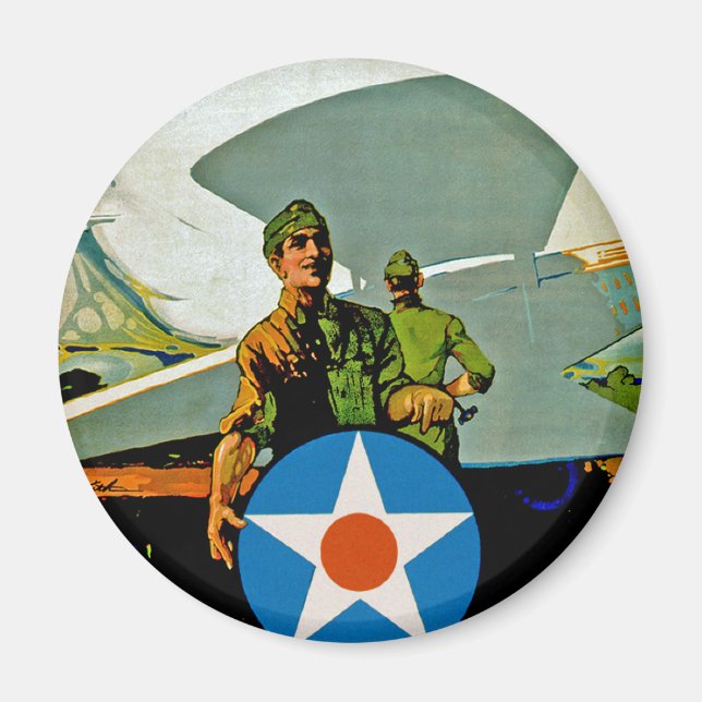 Aimant Rejoignez Le Service Aérien ~ Donnez Er Le Canon (Devant)