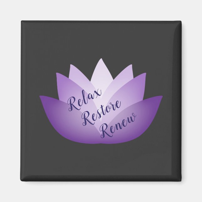 Aimant Relax Restaurer Renouveler Purple Lotus Flower (Devant)