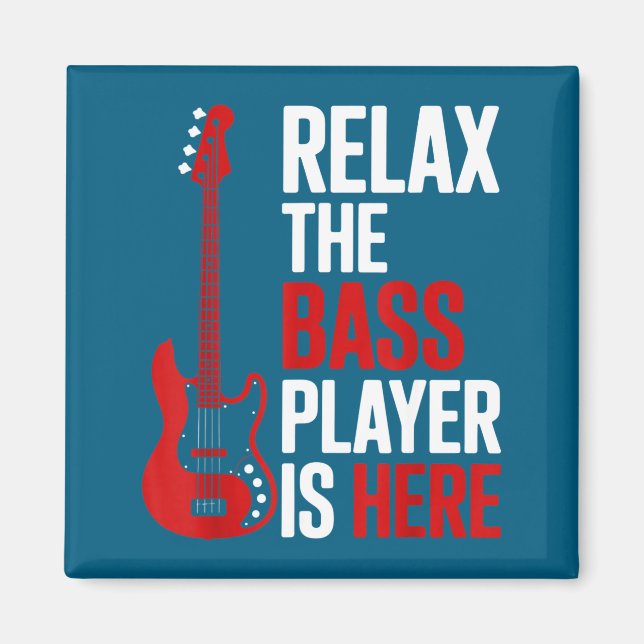 Aimant Relax The B Player Is Here Retro Guitar Musician F (Devant)