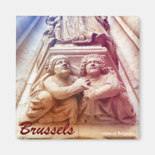 Aimant relief gothique sur Grand Place, Bruxelles, Belgiq