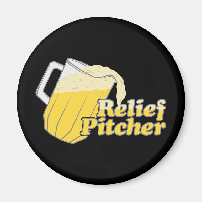 Aimant Relief Pitcher Beer Baseball (Devant)
