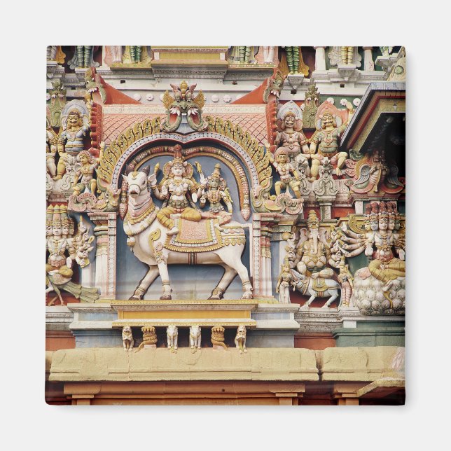 Aimant Relief représentant Shiva et Parvati équitation (Devant)