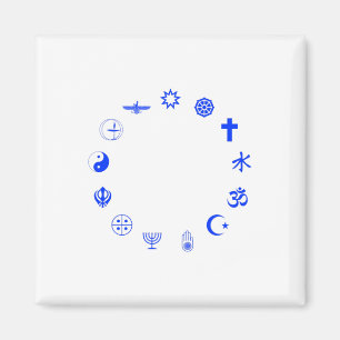 Aimant Religions du monde bleu