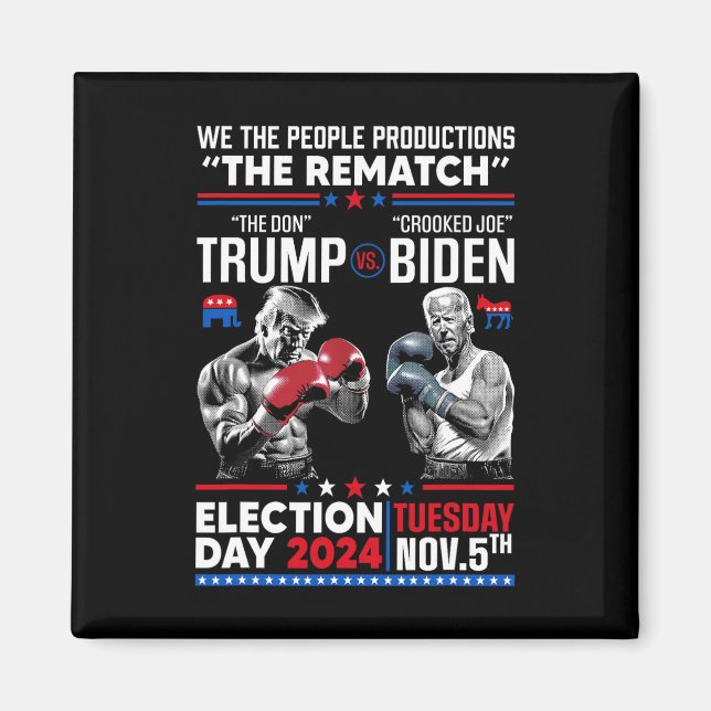 Aimant Rematter Le Don Et Le Croc Joe Biden - Pro Trump (Devant)