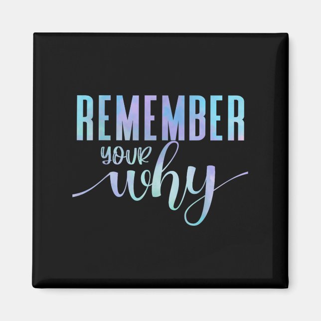 Aimant Remember Your Why Gym Motivation Fitness Insration (Devant)