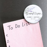 Aimant Remerciement de mariage élégant à l'aquarelle lava<br><div class="desc">Magnet floral lavande à l'aquarelle élégant et chic avec remerciement avec cœur reliant et nom et date. Idée parfaite pour les faveurs de mariage ou les cadeaux pour les invités pour toutes occasions.</div>