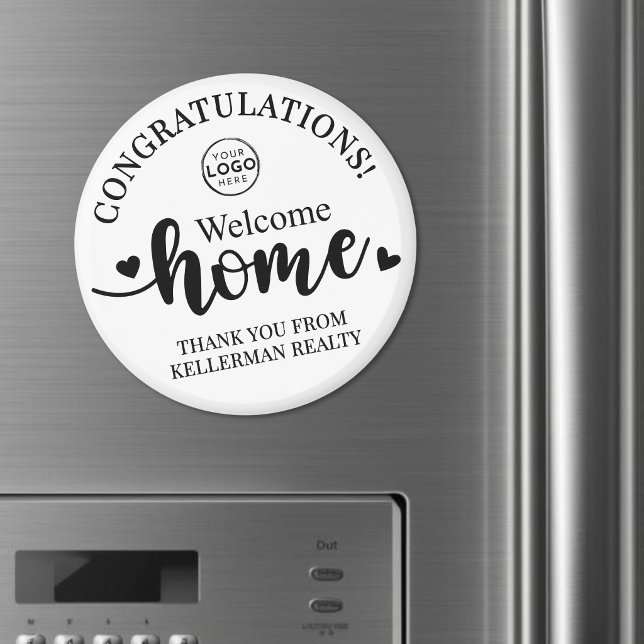 Aimant Remerciement pour une nouvelle maison pour l'immob (Real Estate Thank You New Home Magnet)