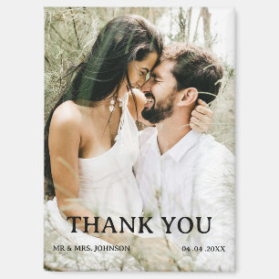 Aimant Remerciements de mariage avec photo personnalisée