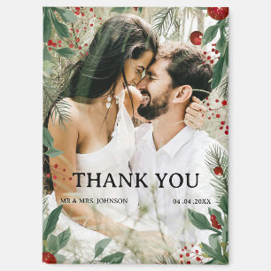 Aimant Remerciements de mariage sur le thème de Noël ou d