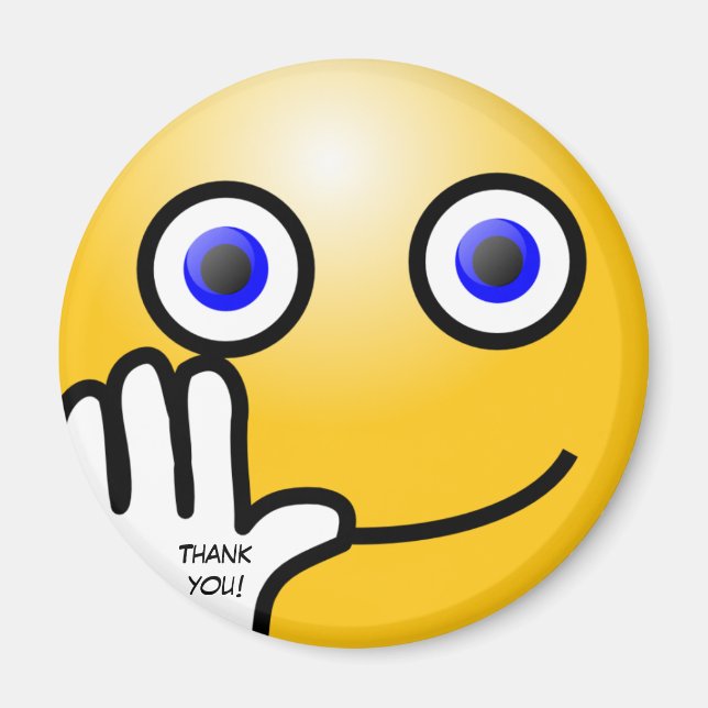 Aimant Remerciez émoticon ! (Devant)