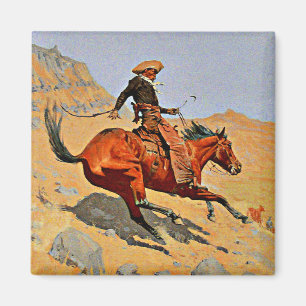 Aimant Remington - Le Cowboy, célèbre peinture