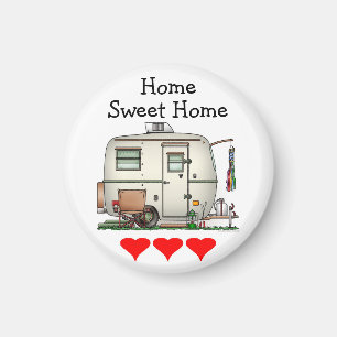 Aimant Remorque en verre vintage mignonne de voyage de