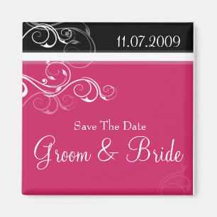 Aimant Remous de rose et de noir